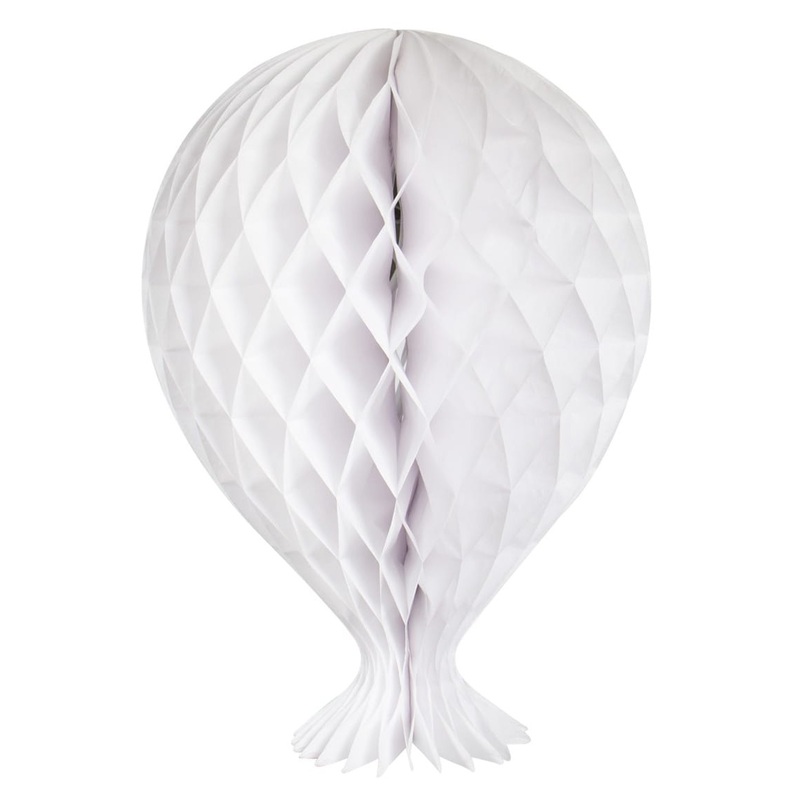 Honeycomb ball white balloon 37cm