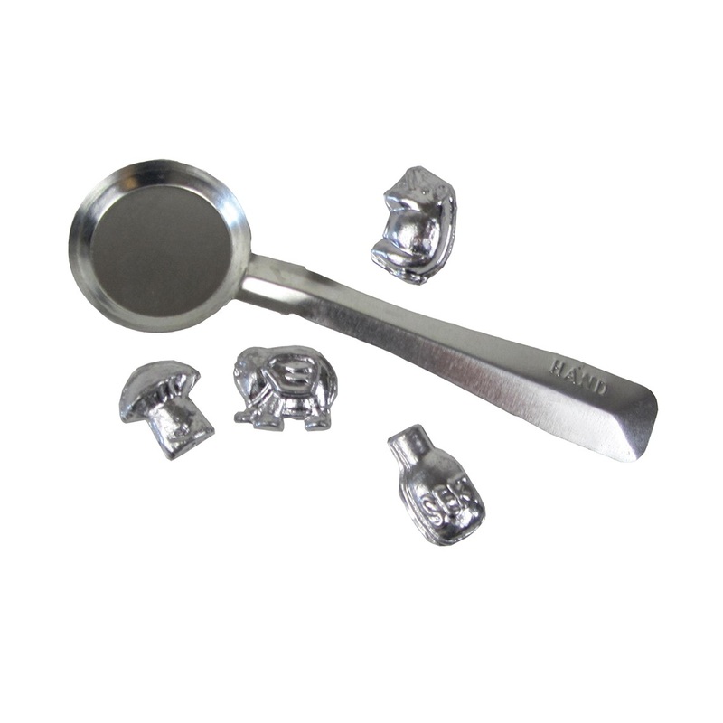New Year's pewter casting set 5 pieces