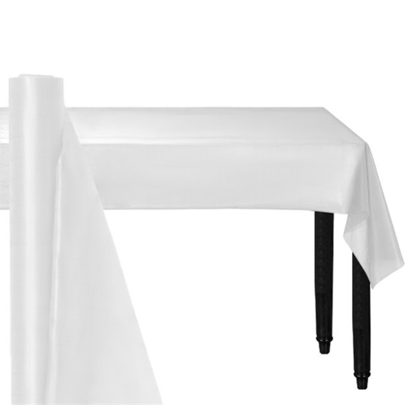 Paper tablecloth on roll white 25m