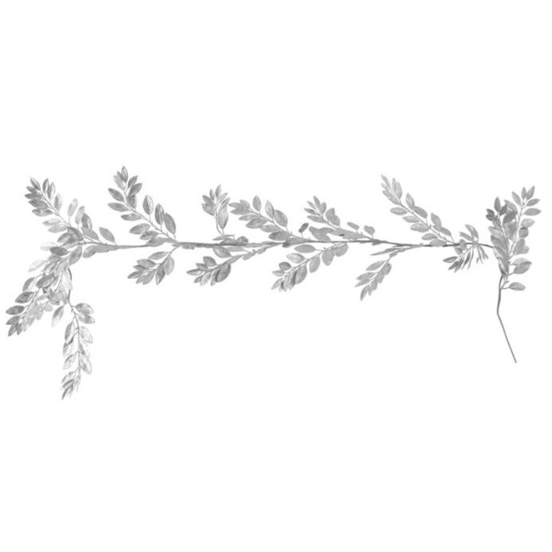 Shiny Christmas garland of leaves 1.75m