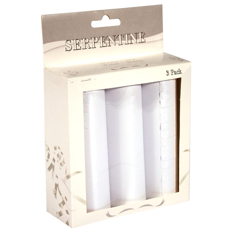 Streamers white 3 pcs