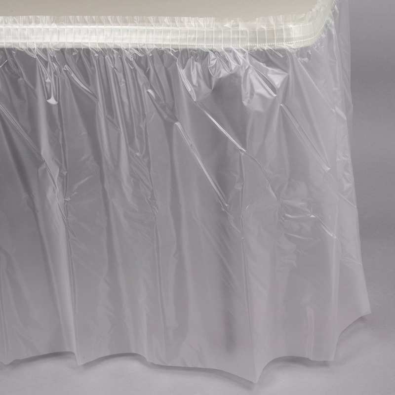 Transparent table apron 2.74 x 1.37m