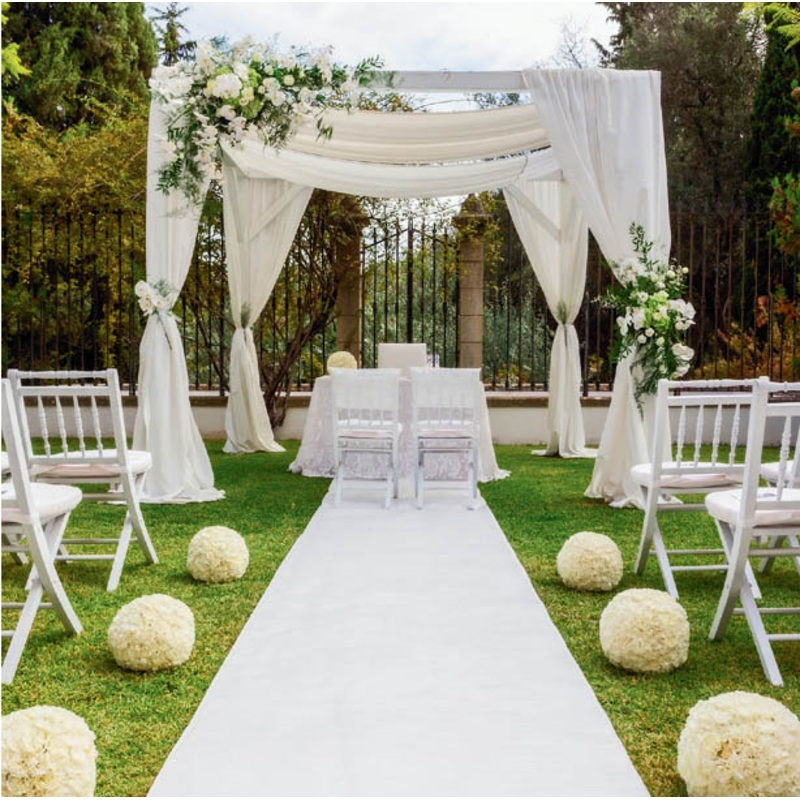 Tulle fabric Maria white 10 x 1.6m