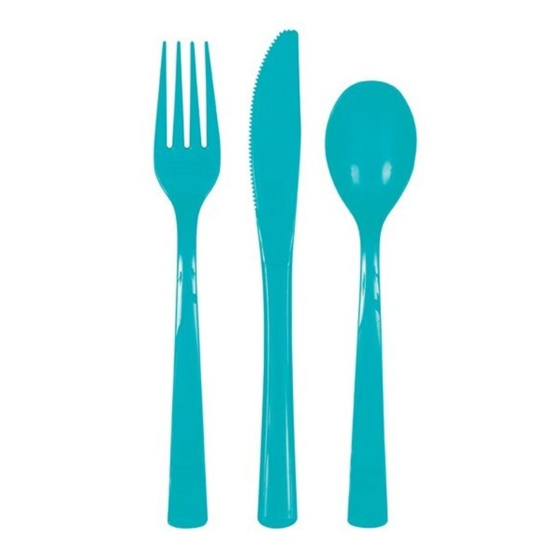 Turquoise cutlery set Konstanz 18 pieces