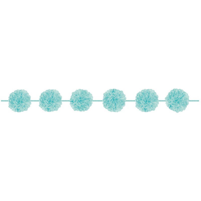 Turquoise pompom garland Napoli 3.65m