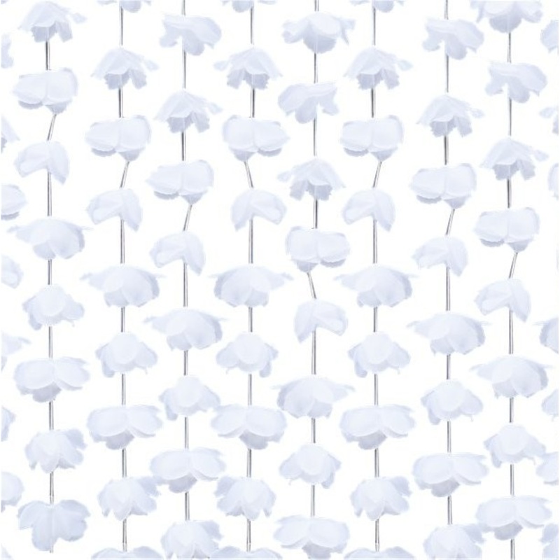 White rose flower curtain 1.8 x 2m
