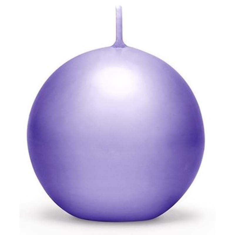 10 ball candles Torino purple 6cm