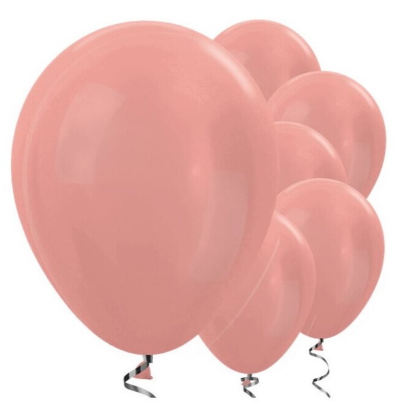 10 rose gold metallic balloons Passion 28cm