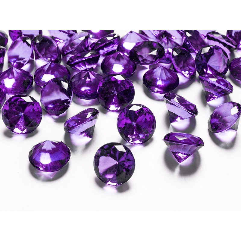 10 scattered diamonds violet 2cm