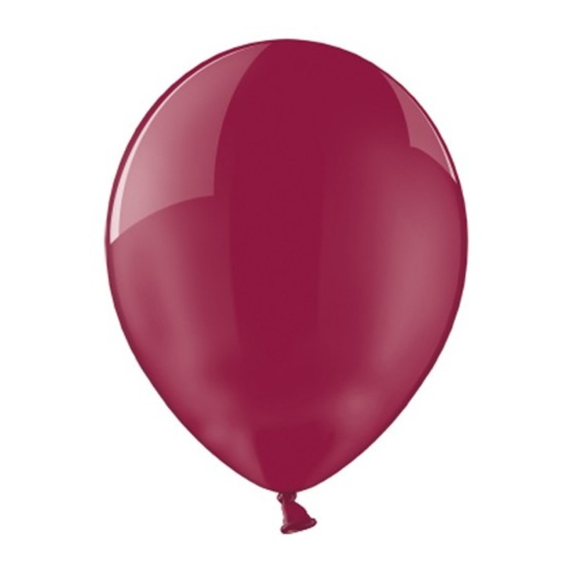 100 balloons in burgundy red 36cm