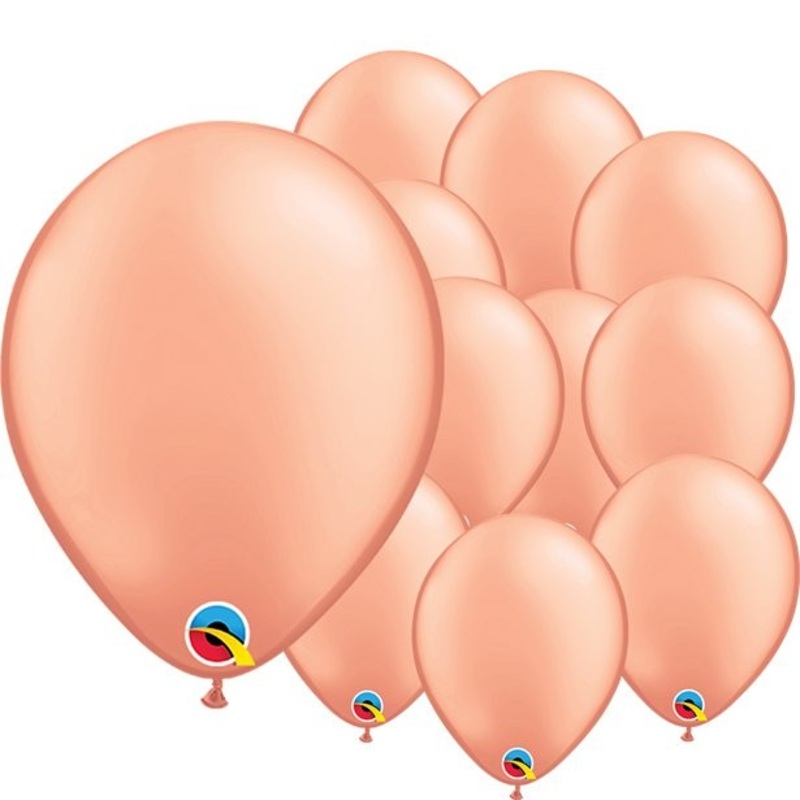 100 latex balloons rose gold 12.7cm