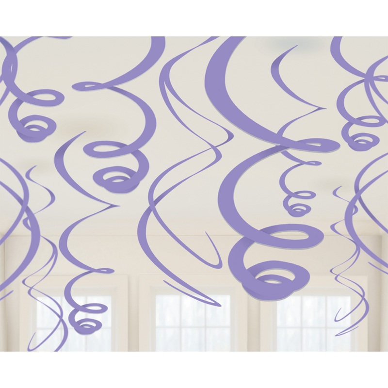 12 lavender decorative spirals Fiesta 55cm