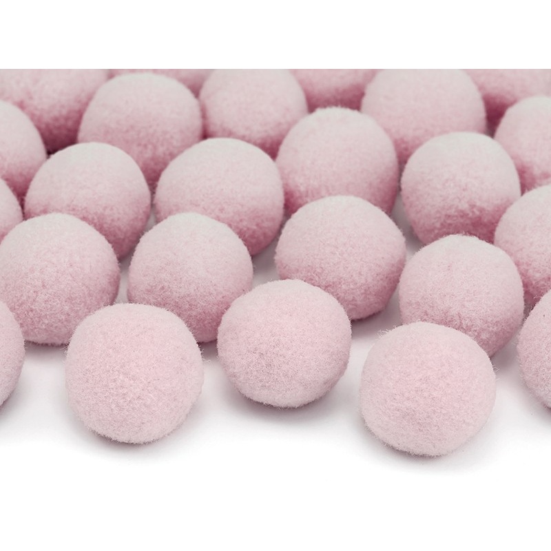 20 mini pompoms sprinkle decoration pink