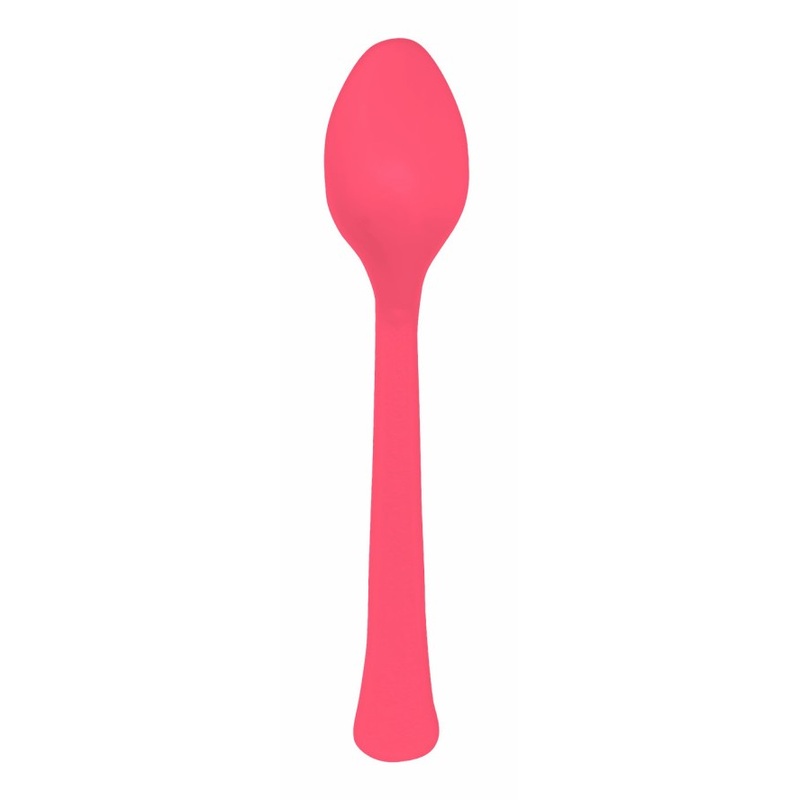 24 red spoons reusable