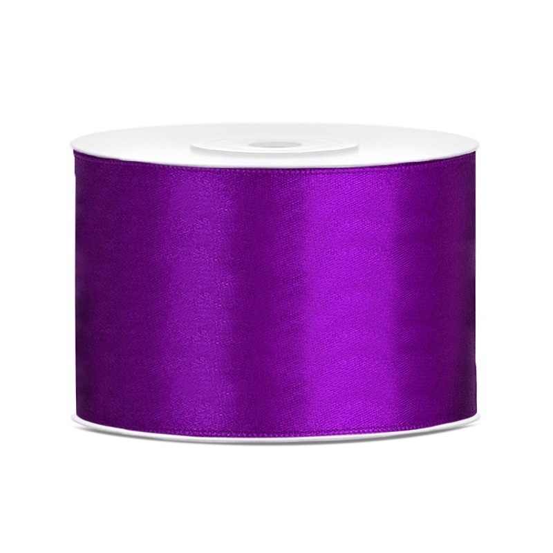 25m satin ribbon purple 5cm wide