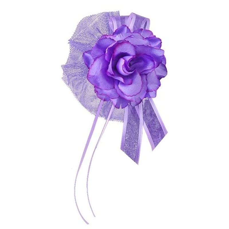 4 delicate purple flowers for the car handle