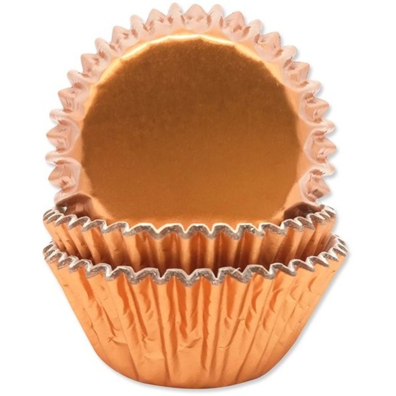 45 metallic muffin cases rose gold