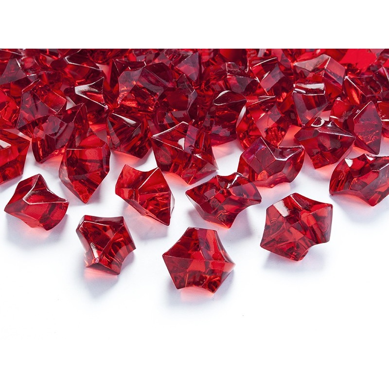 50 red sprinkle crystals