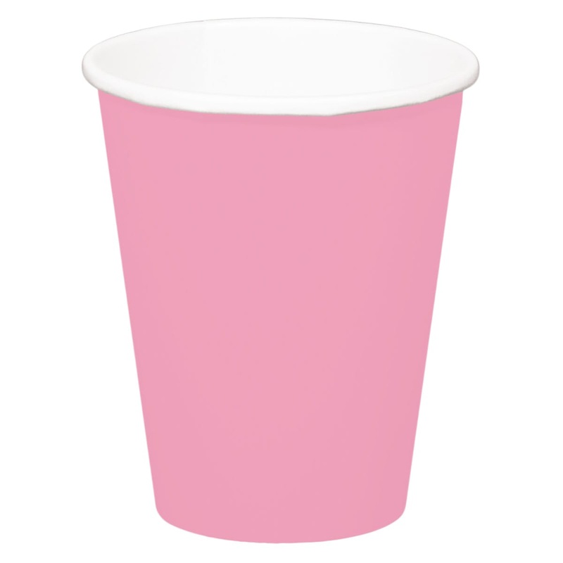8 paper cups Cleo pink 350ml