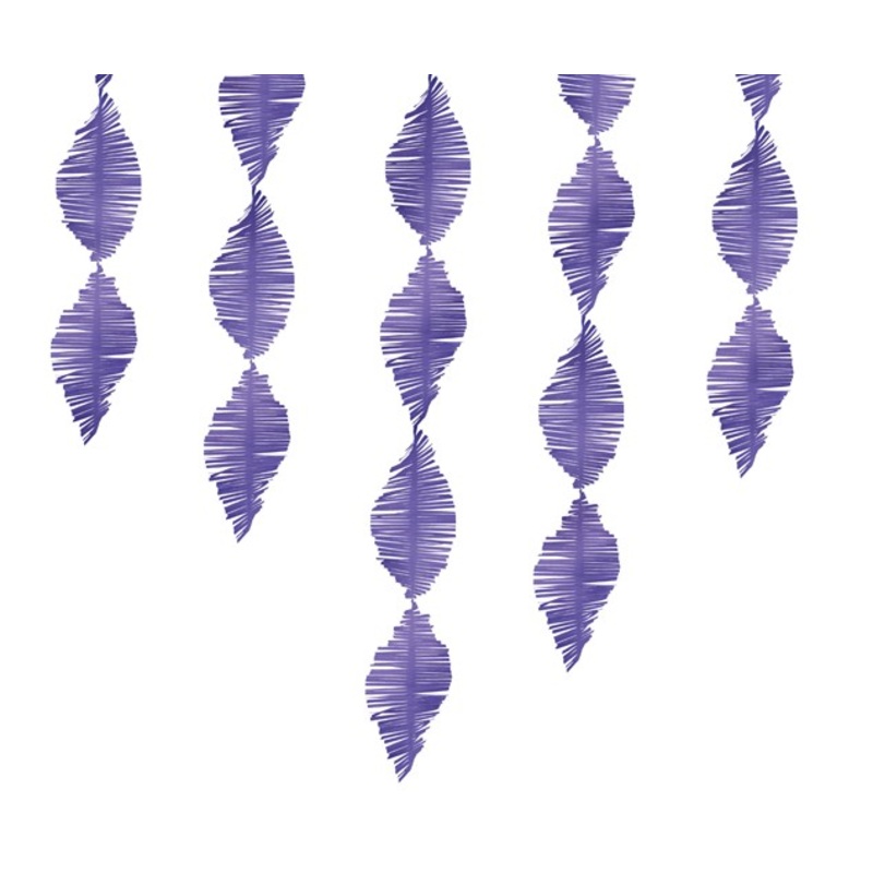 Crepe paper garland dark purple 3m