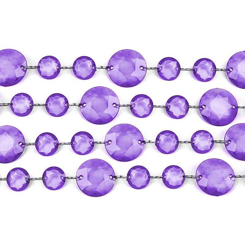 Crystal hanger Ophelia dark purple 1m