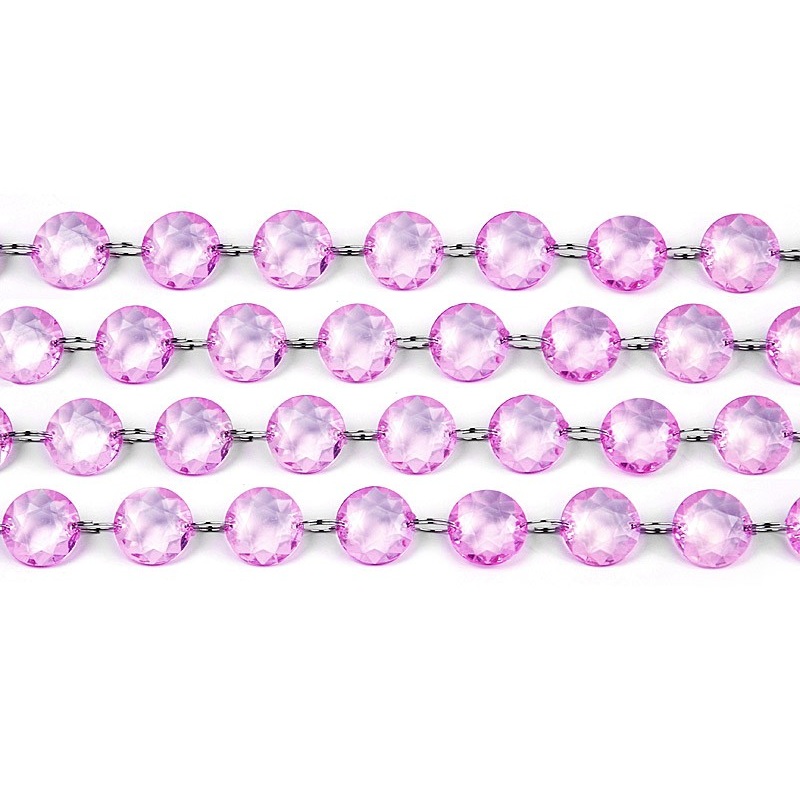 Crystal pearl hanger lilac 1m