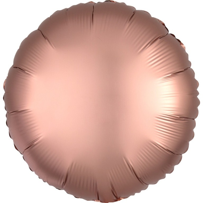 Foil balloon round satin look rose gold