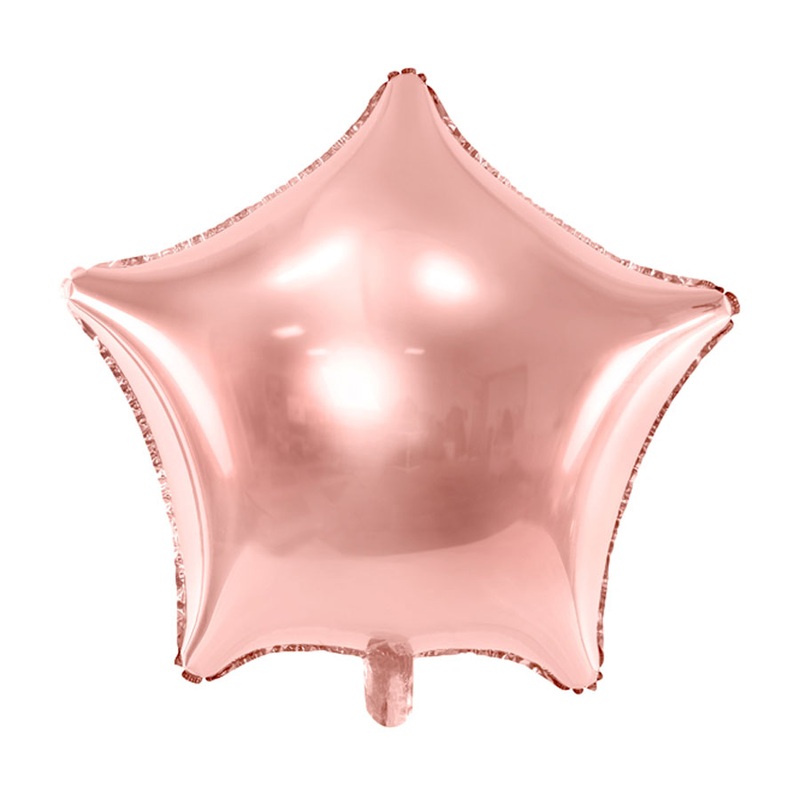 Foil balloon star rose gold glossy 70cm