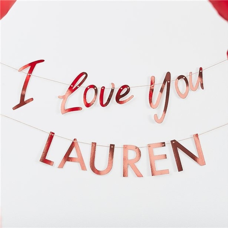 I Love you garland customisable 2m