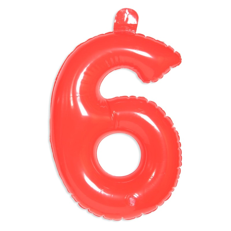 Inflatable number 6 red