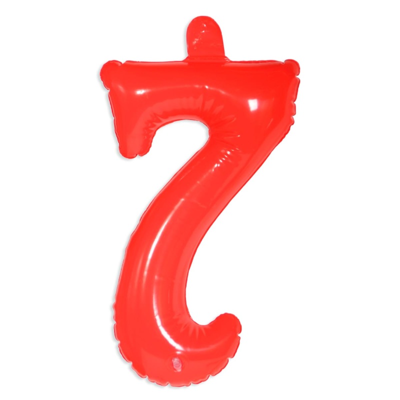 Inflatable number 7 red