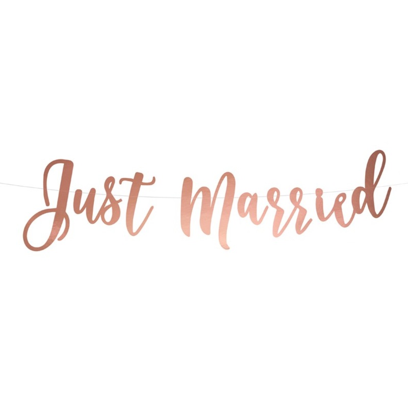 Just Married Garland Rose Gold 77cm x 20cm