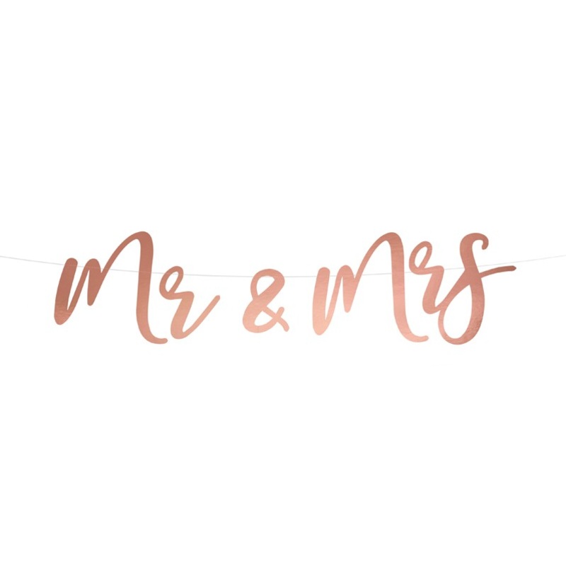Mr & Mrs garland rose gold 68 x 16.5cm