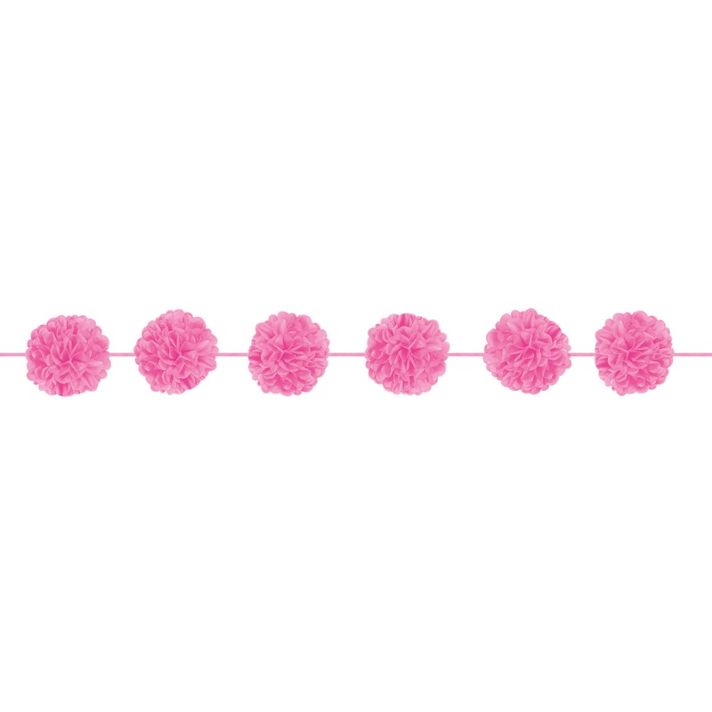 Pink pompom garland Napoli 3.65m