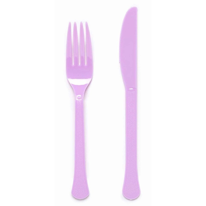 Purple lavender cutlery set 24 pieces