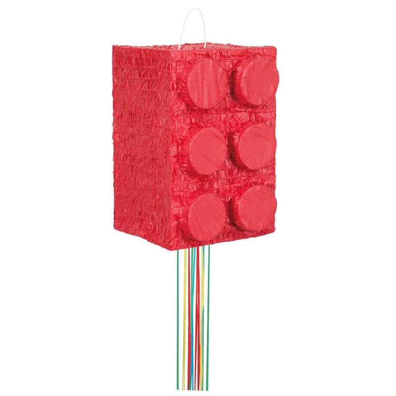 Red block train pinata