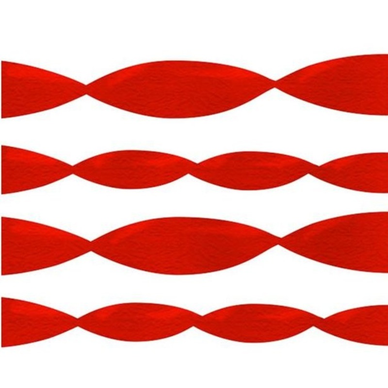Red crepe streamer 24m
