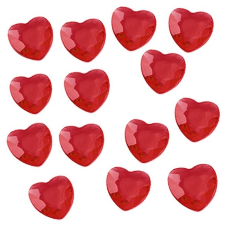 Red scattered heart diamonds 28g