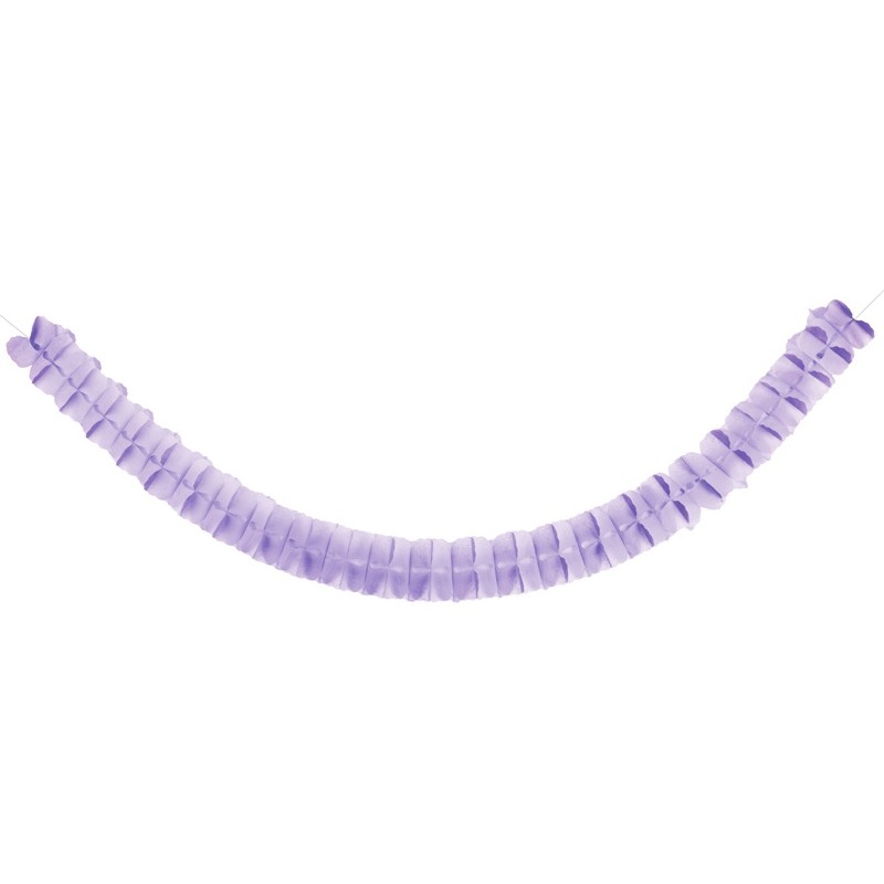 Ruched garland Norma lavender 3m
