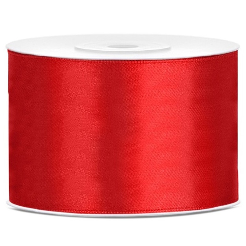Satin Gift Ribbon Roll Red 25m