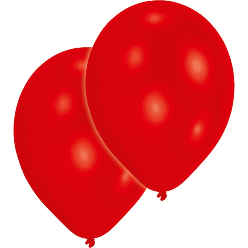 Set of 25 red metallic balloons 27.5cm