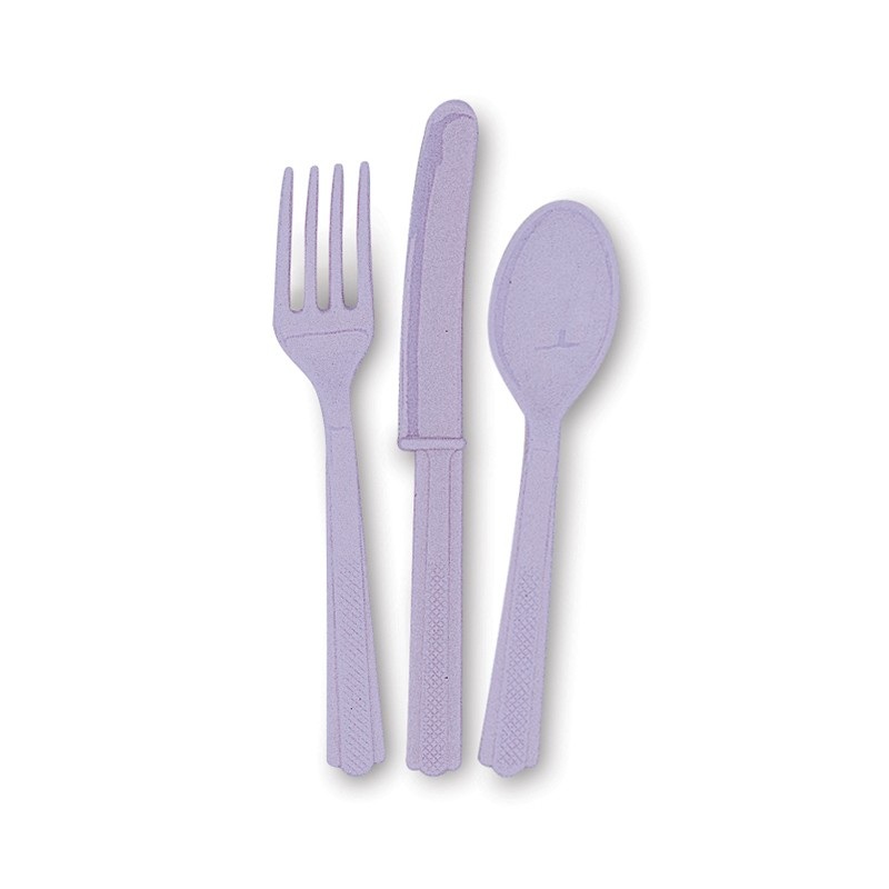 Vera lavender cutlery set 18 pieces