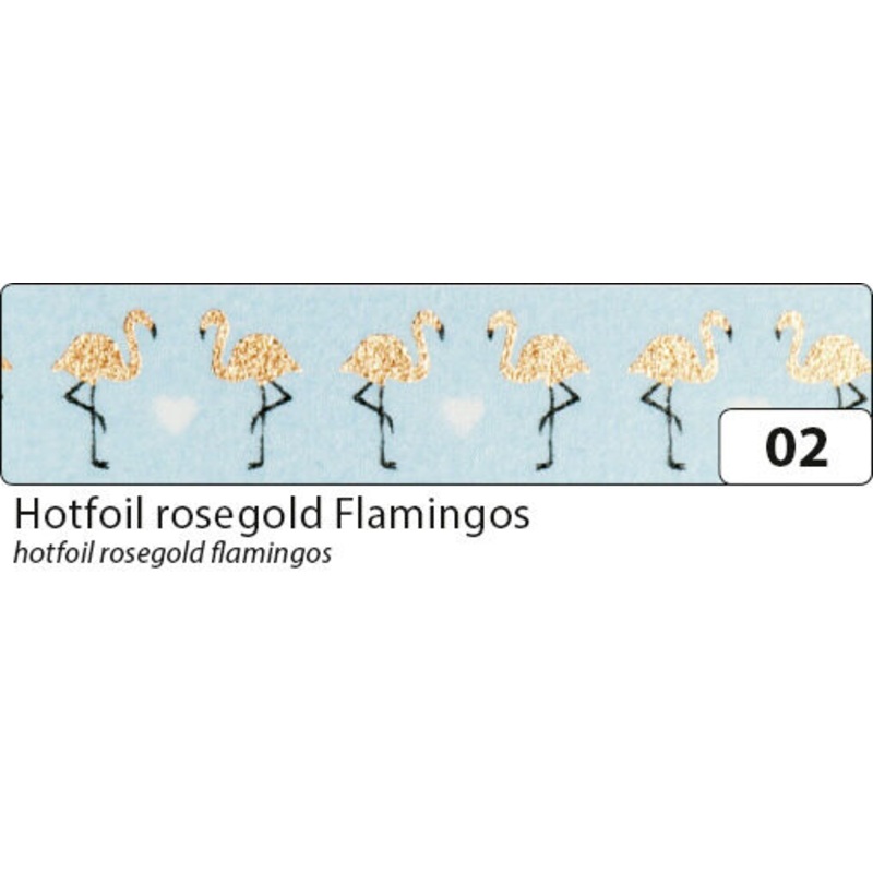Washi Tape Flamingos rosgold 15mmx5m