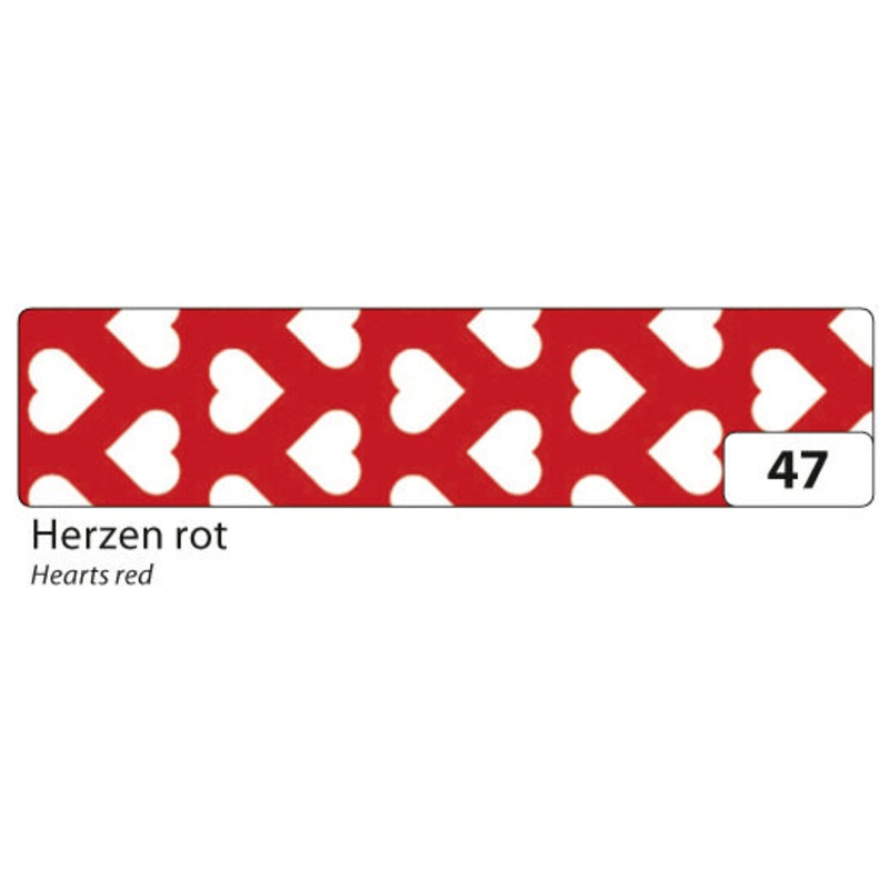 Washi Tape Herzen rot 15mmx10m