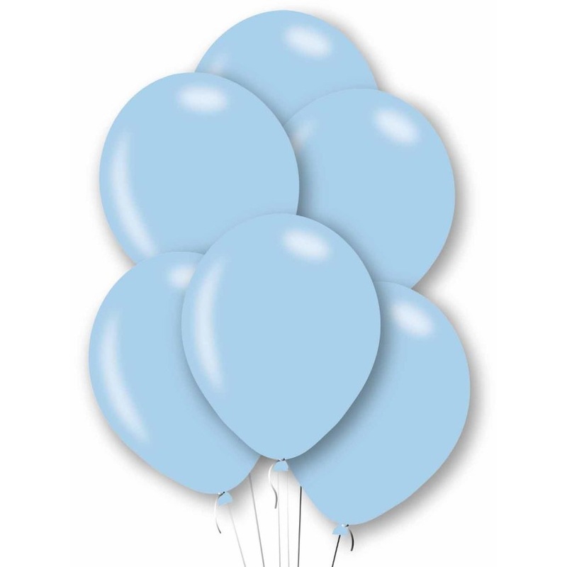 10 baby powder blue balloons 27.5cm