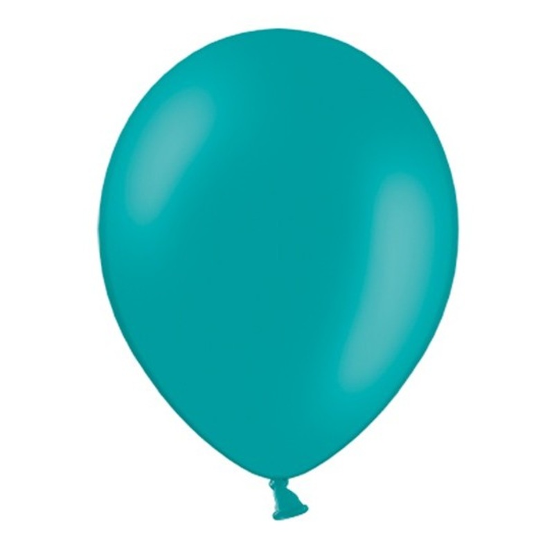 100 balloons in pastel turquoise 36cm