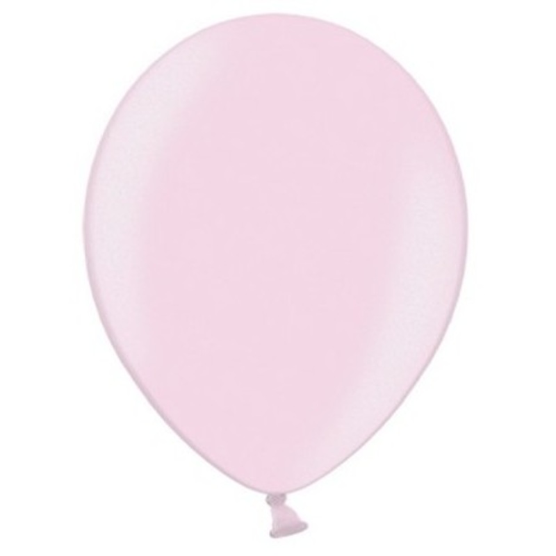 100 Celebration metallic balloons light pink 23cm
