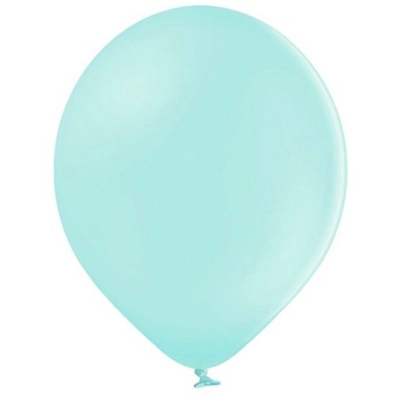 100 party star balloons mint turquoise 27cm