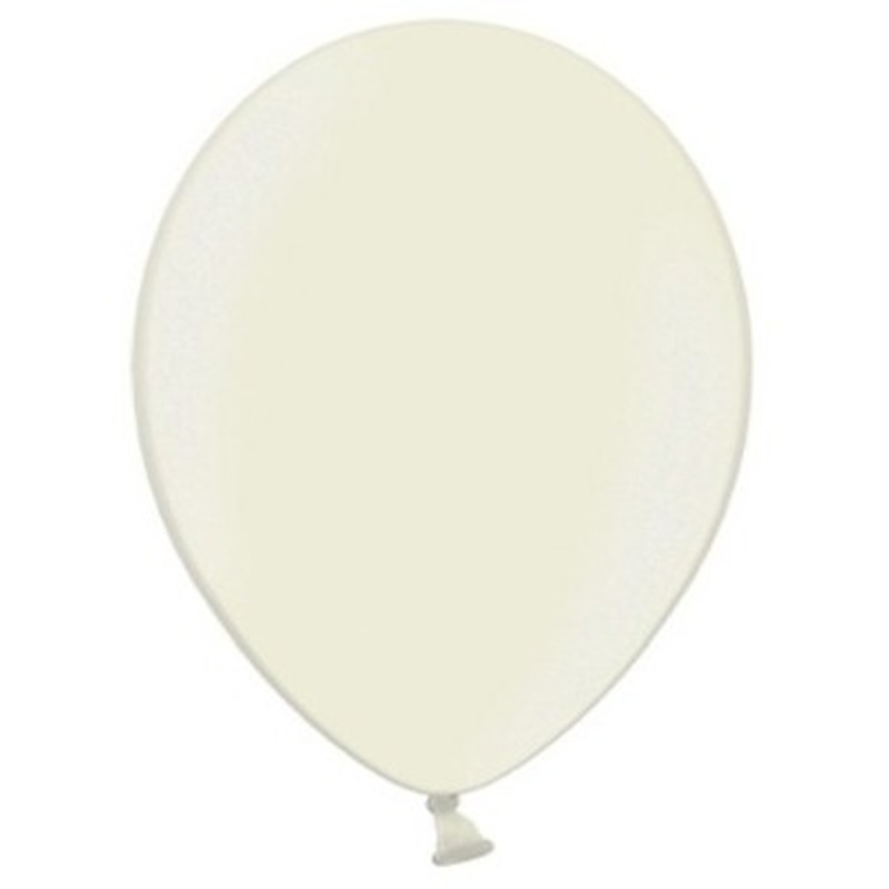 100 Partystar balloons metallic creme 12cm