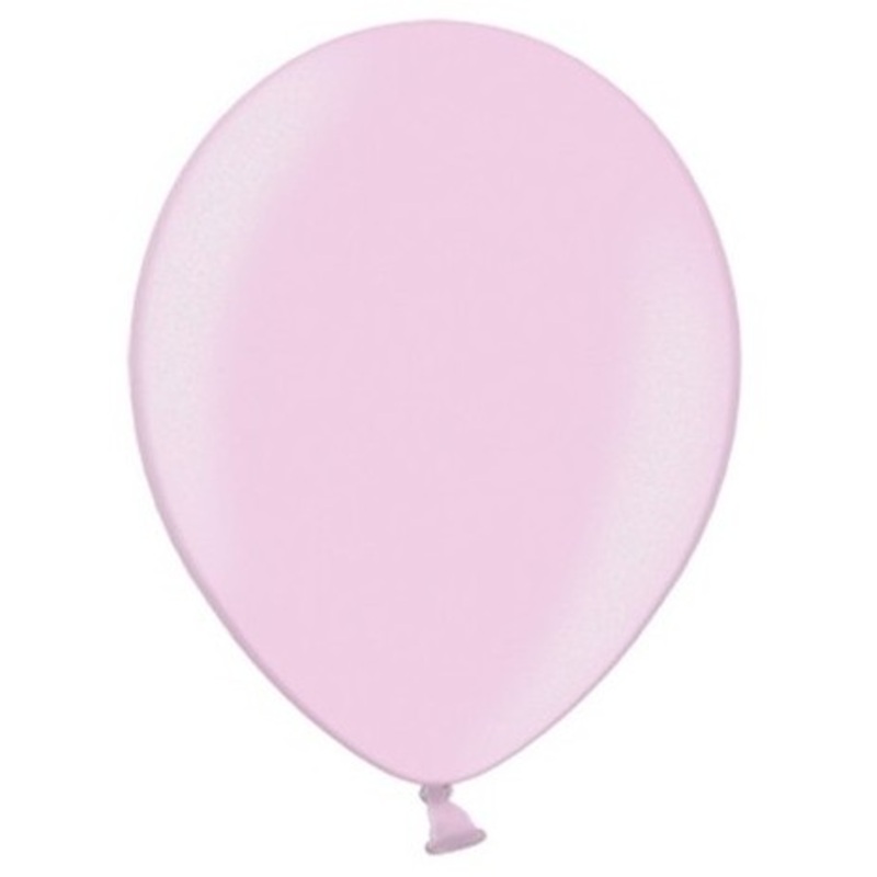 100 Partystar metallic balloons light pink 27cm